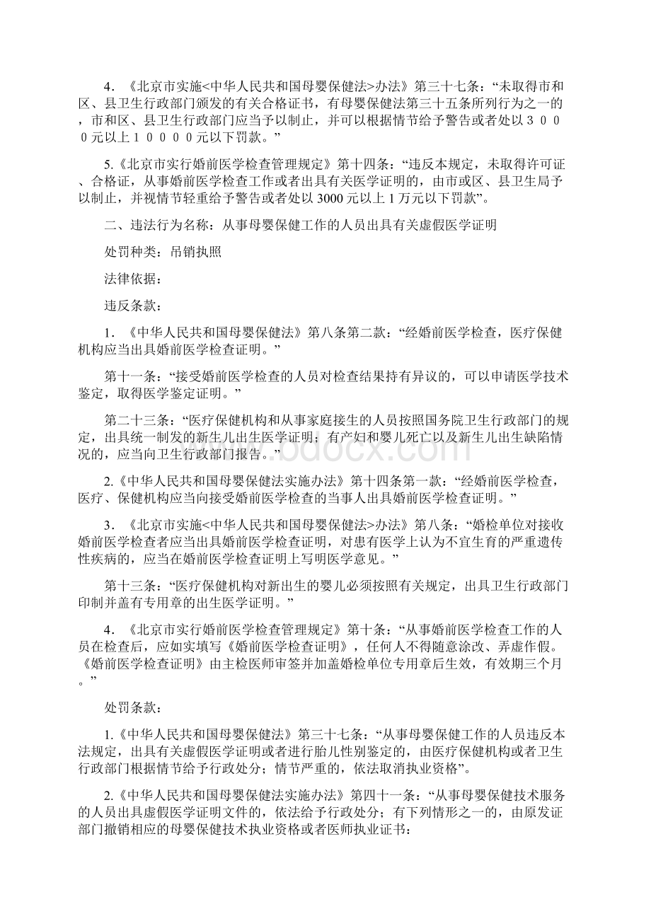 北京市卫生局行政处罚共661项.docx_第3页