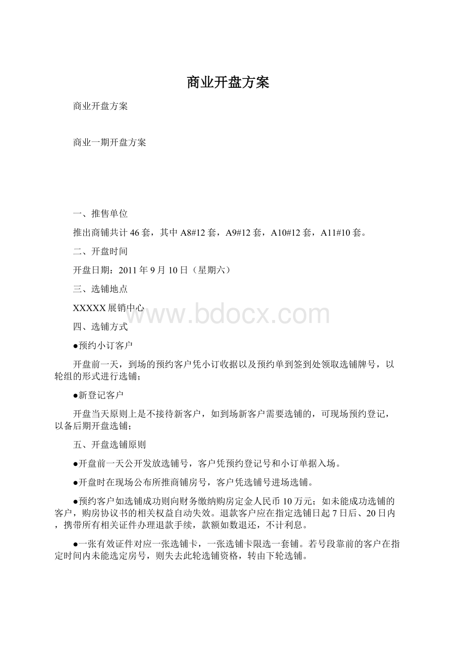 商业开盘方案.docx