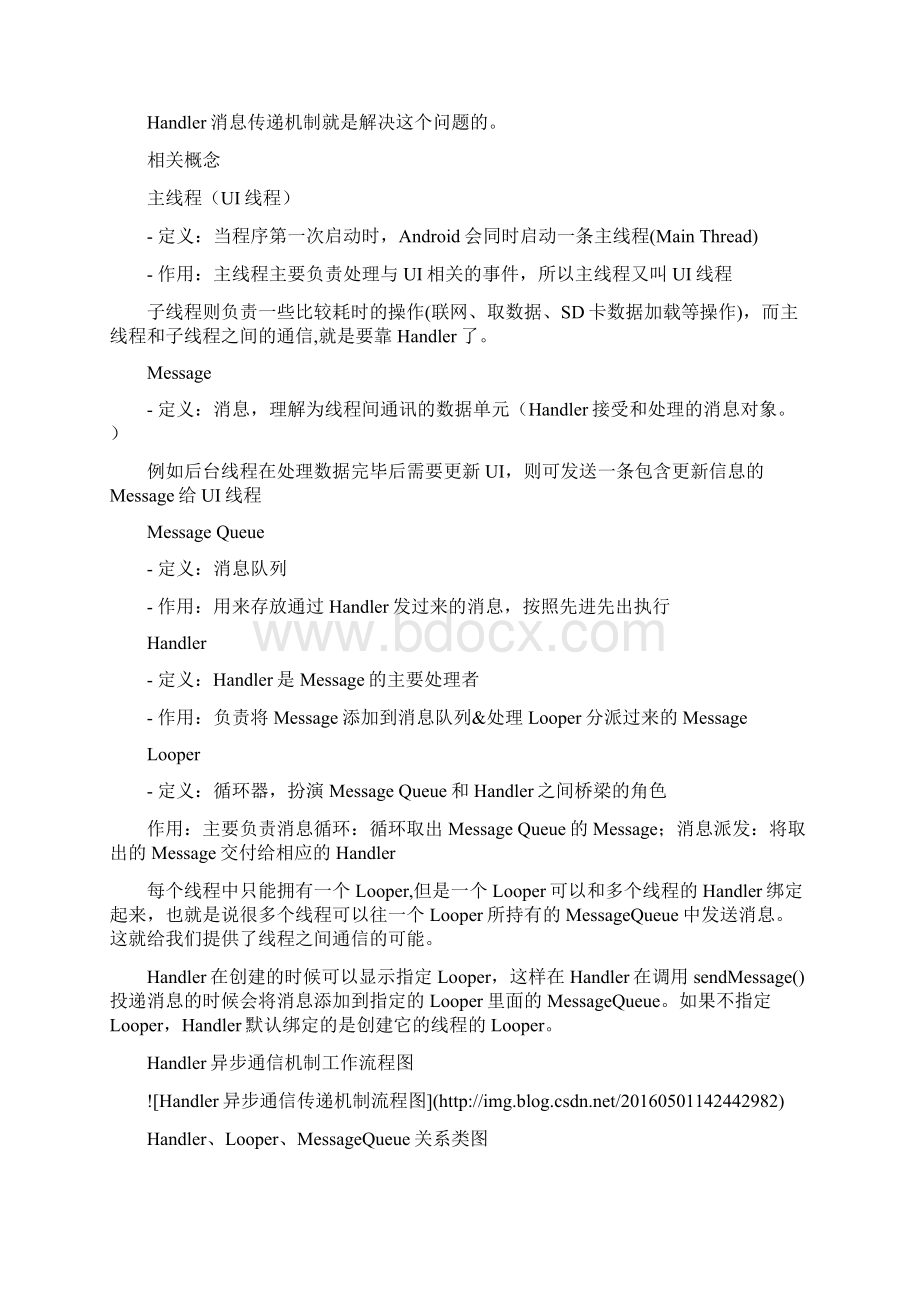 Android开发Handler异步通信机制全面解析包含LooperMessage Queue.docx_第2页