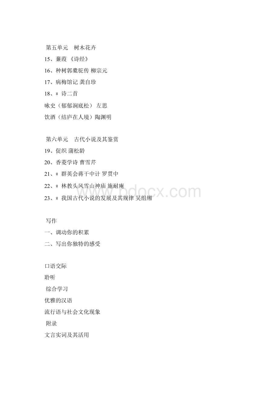 最新上海高中语文课文篇目.docx_第2页