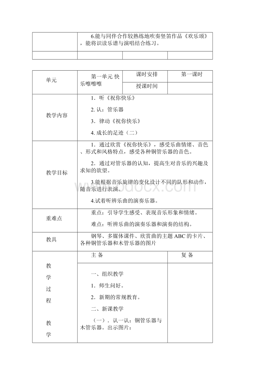 苏少版小学音乐五年级上册教案全册Word格式文档下载.docx_第2页