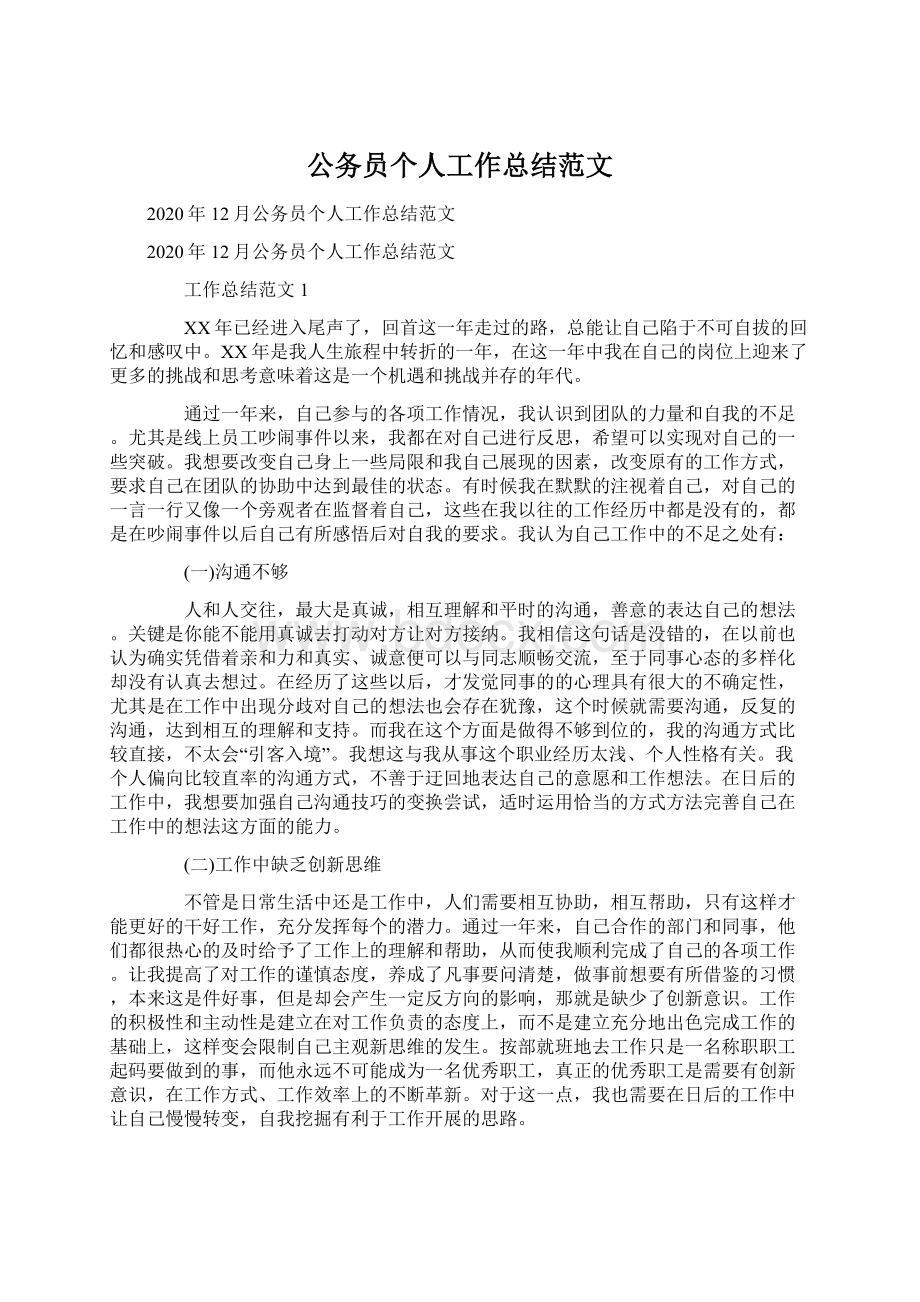 公务员个人工作总结范文.docx