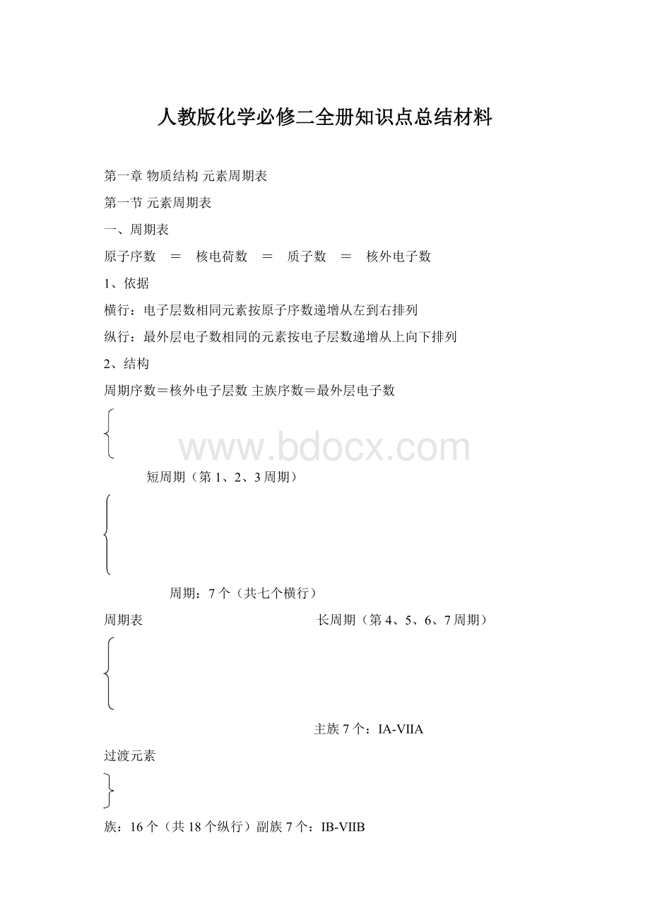 人教版化学必修二全册知识点总结材料.docx_第1页