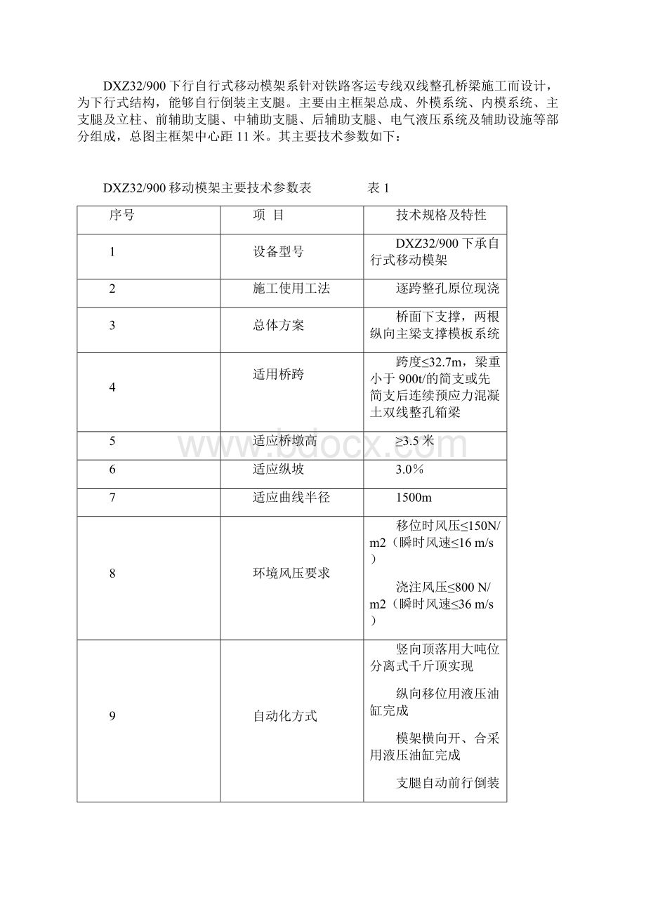 甬台温客运专线木周岭特大桥下承自行式移动模架原位整孔现浇32m简支箱梁施工技术方案Word下载.docx_第2页