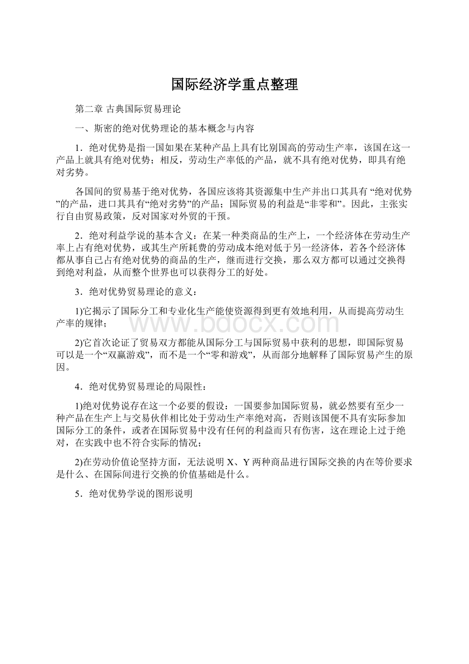 国际经济学重点整理.docx