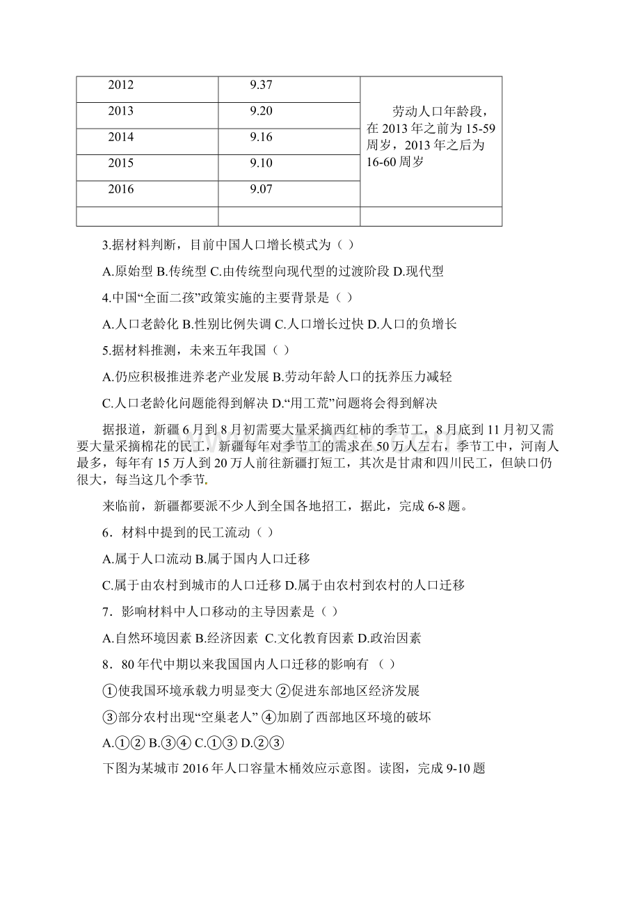 学年四川省绵阳市南山中学高一下学期期中考试地理试题.docx_第2页