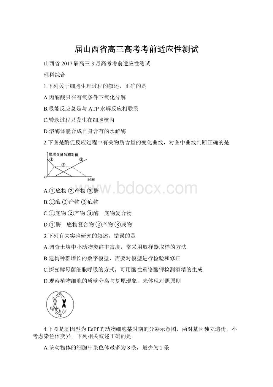 届山西省高三高考考前适应性测试.docx