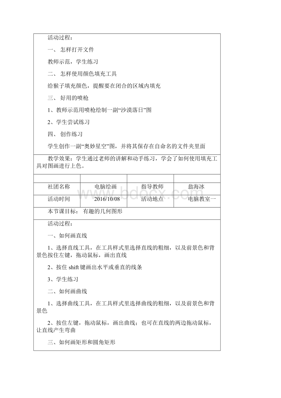 电脑绘画社团课教师教案剖析Word文件下载.docx_第3页