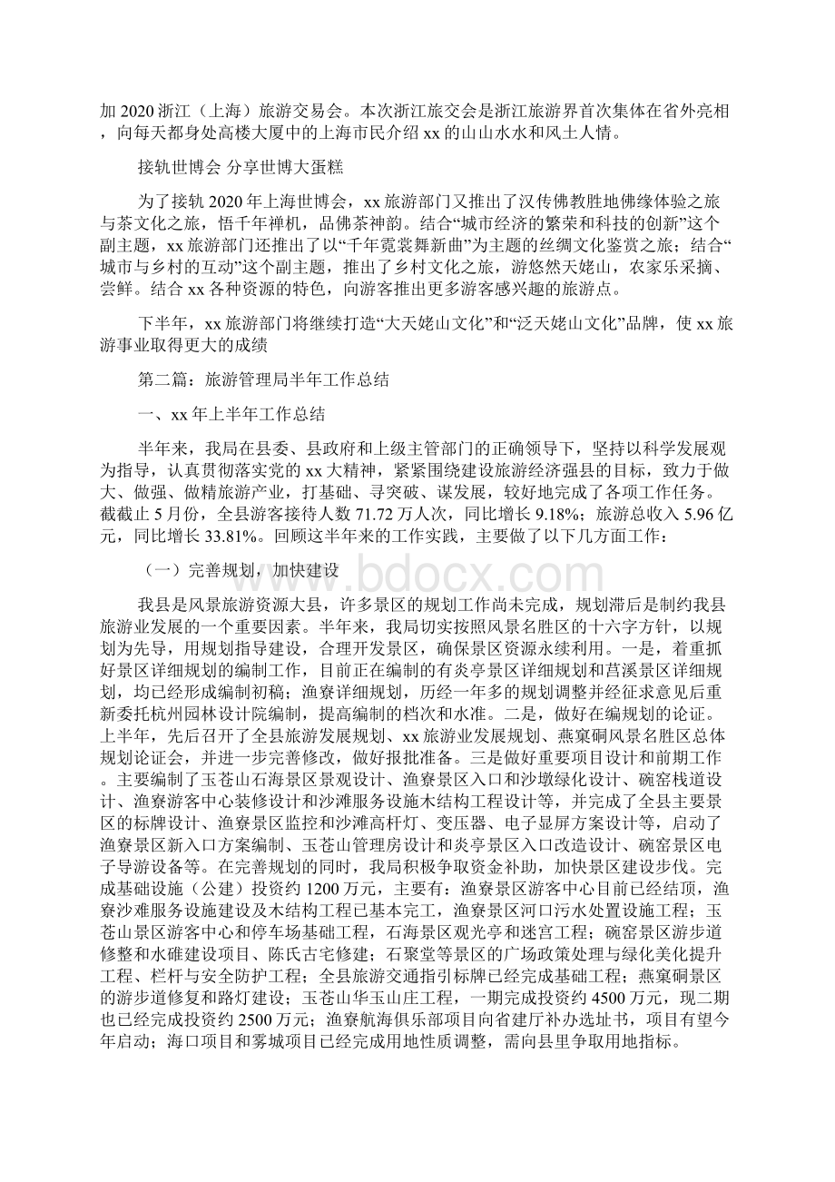 最新旅游半年工作总结.docx_第2页