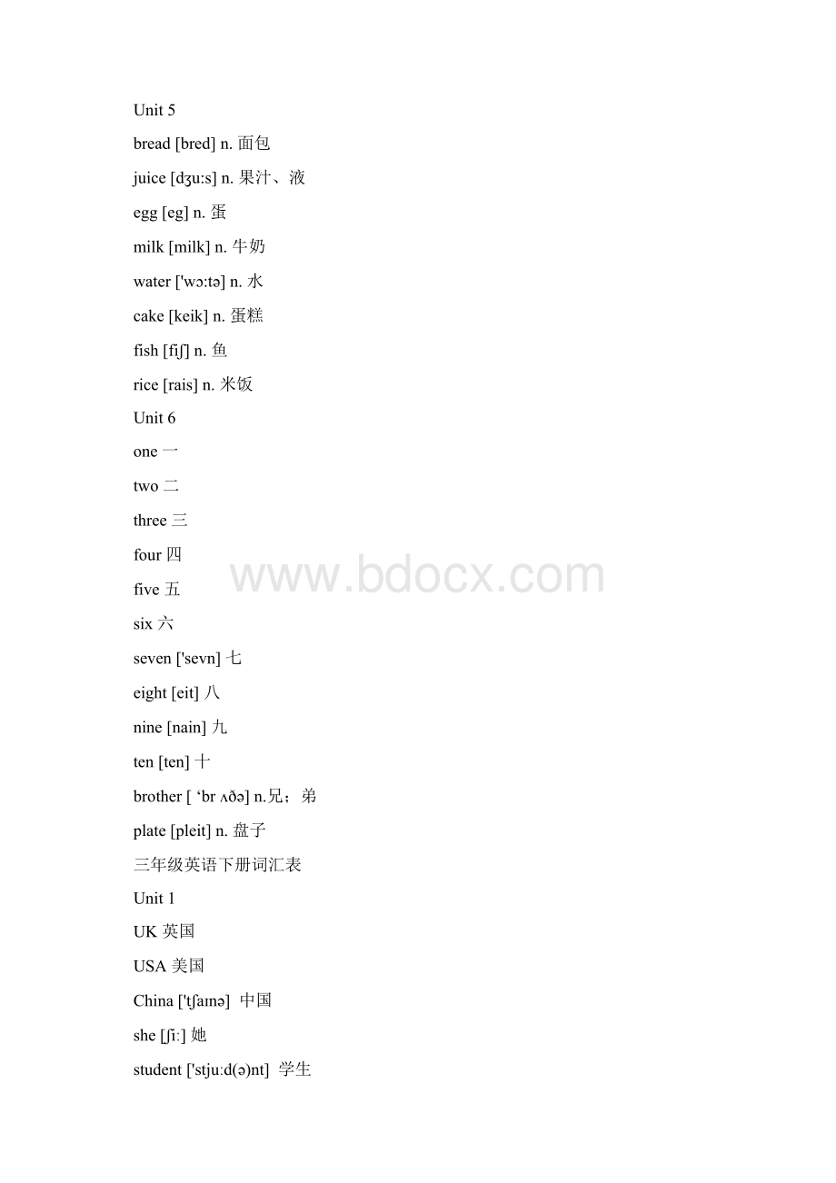 小学英语三年级上册单词表Word文档下载推荐.docx_第3页