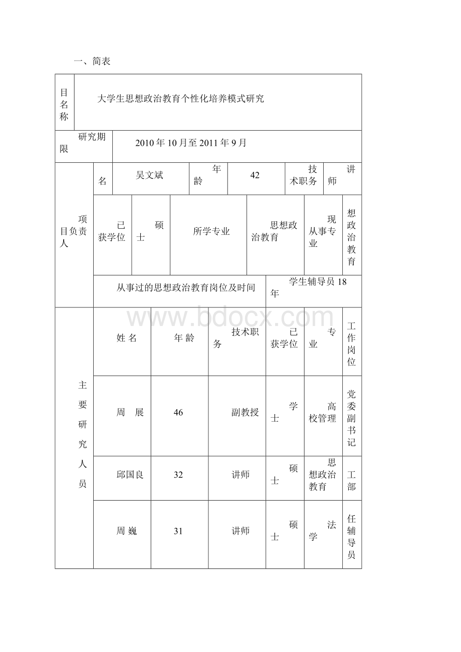 高校思想政治教育研究课题申请书Word格式文档下载.docx_第2页