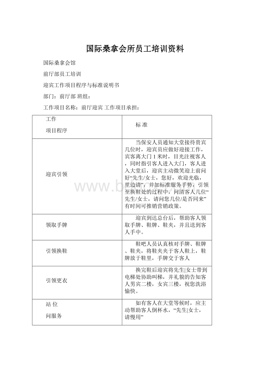 国际桑拿会所员工培训资料.docx_第1页