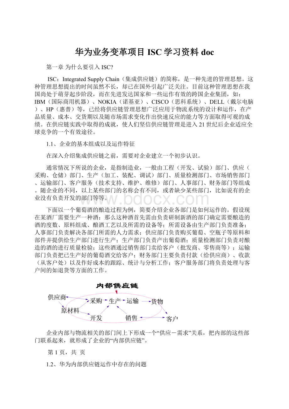 华为业务变革项目ISC学习资料doc.docx