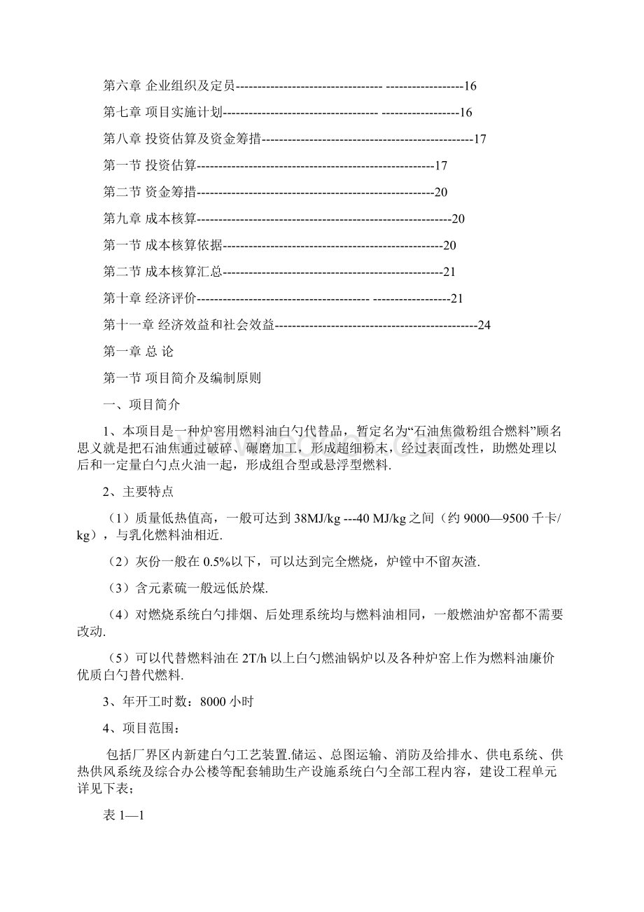 石油焦粉项目建议书.docx_第2页