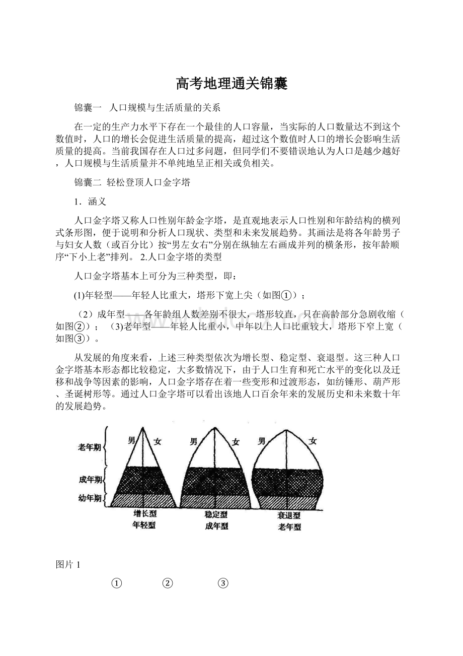 高考地理通关锦囊Word格式.docx