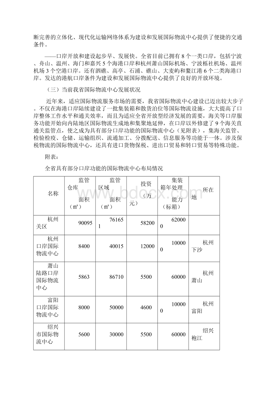 浙江省国际物流中心布局规划.docx_第2页