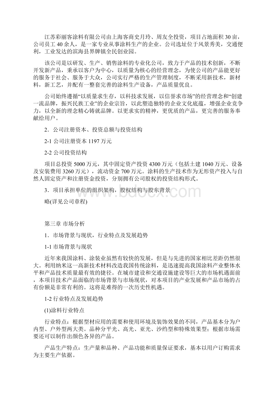 涂料生产项目可行性研究报告.docx_第2页