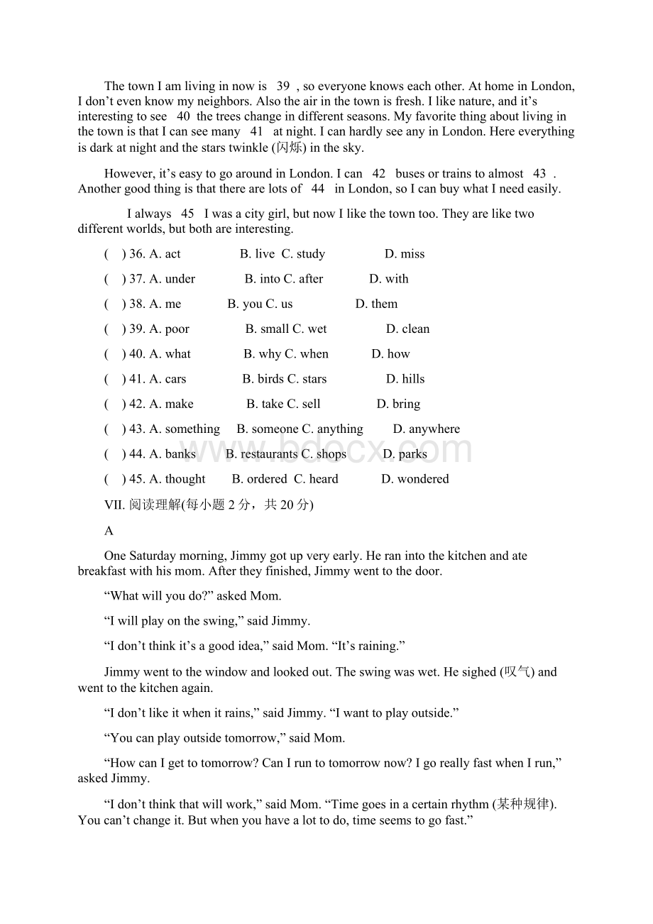 初中英语学年八年级英语上册全一册测试题60份 人教版28Word文档格式.docx_第3页