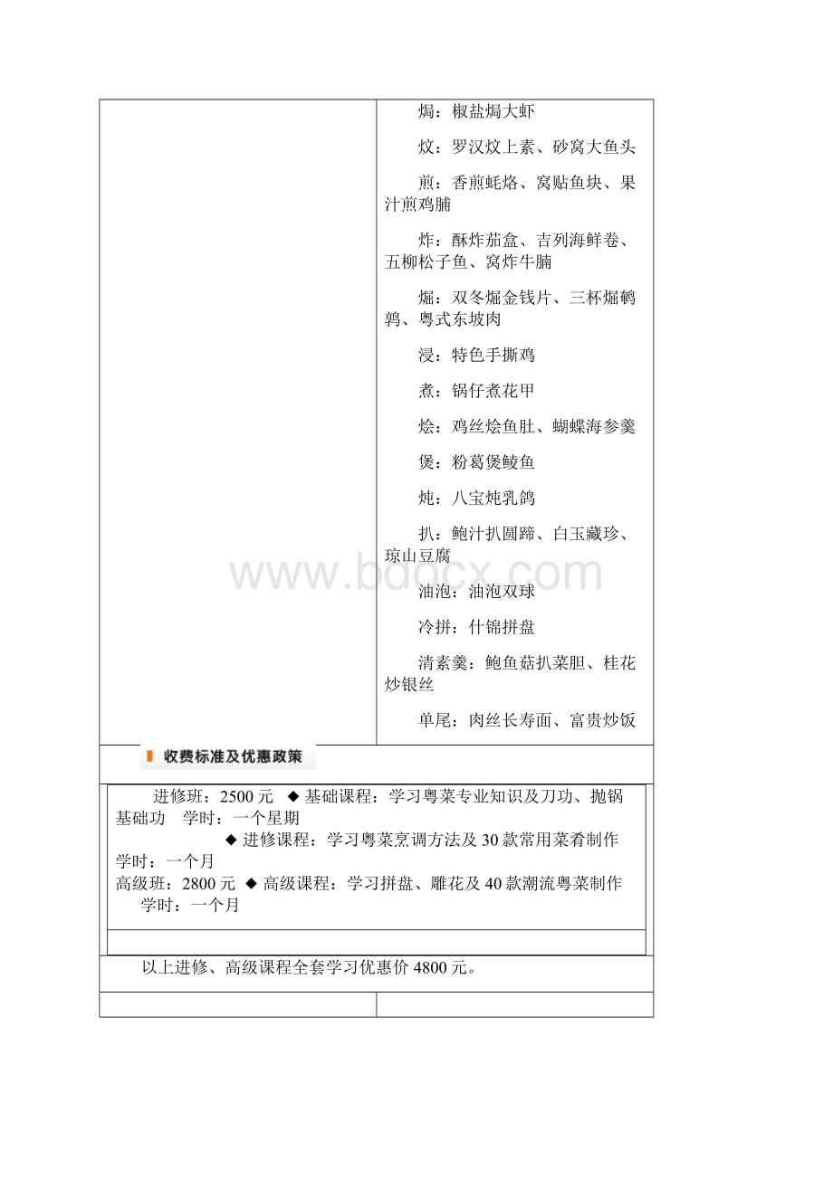 东莞誉厨烹饪职业培训学校新课程Word文档格式.docx_第3页