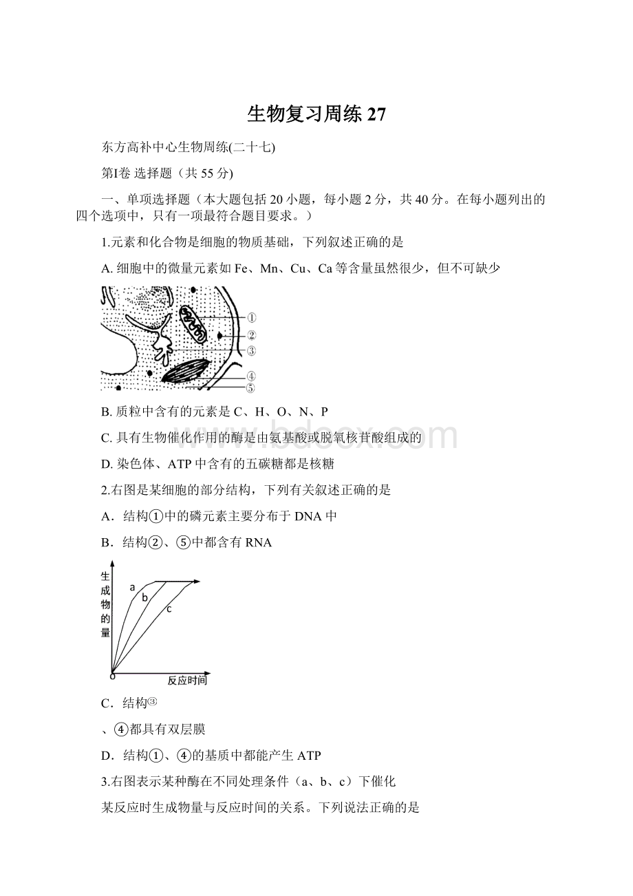 生物复习周练27Word格式文档下载.docx