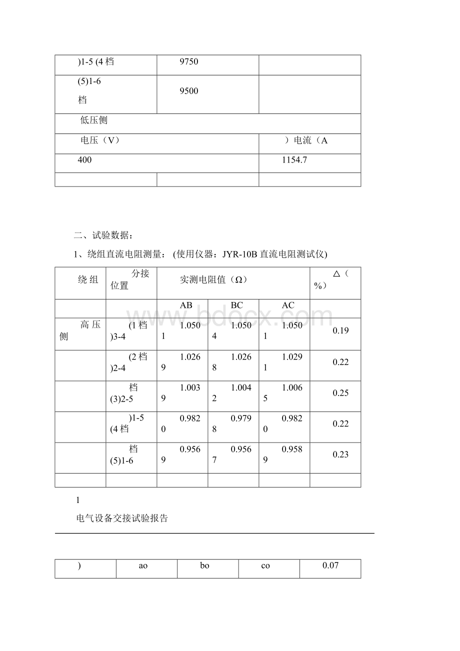 电气设备交接试验报告.docx_第2页