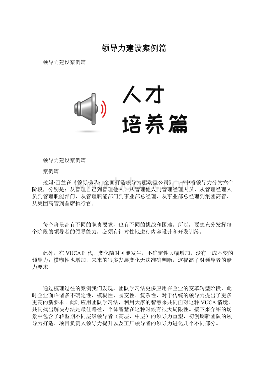 领导力建设案例篇Word格式.docx