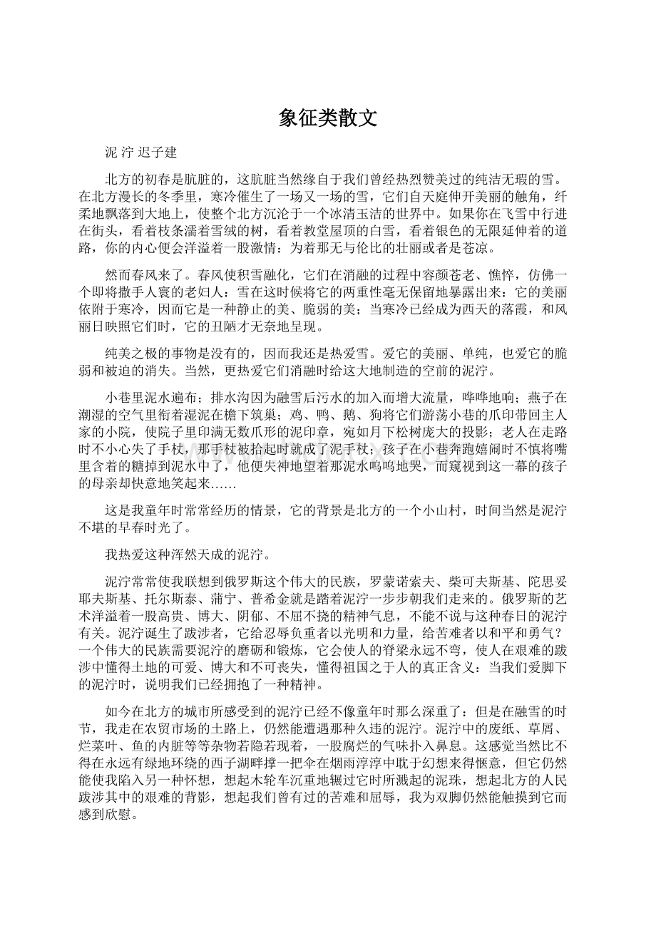 象征类散文文档格式.docx