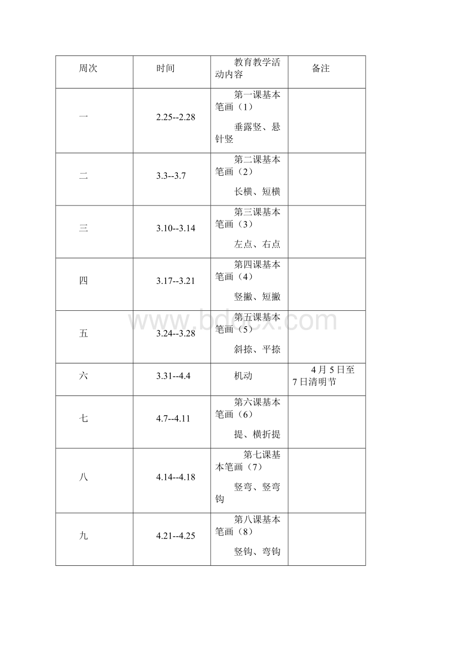 一年级写字教案下册Word下载.docx_第2页