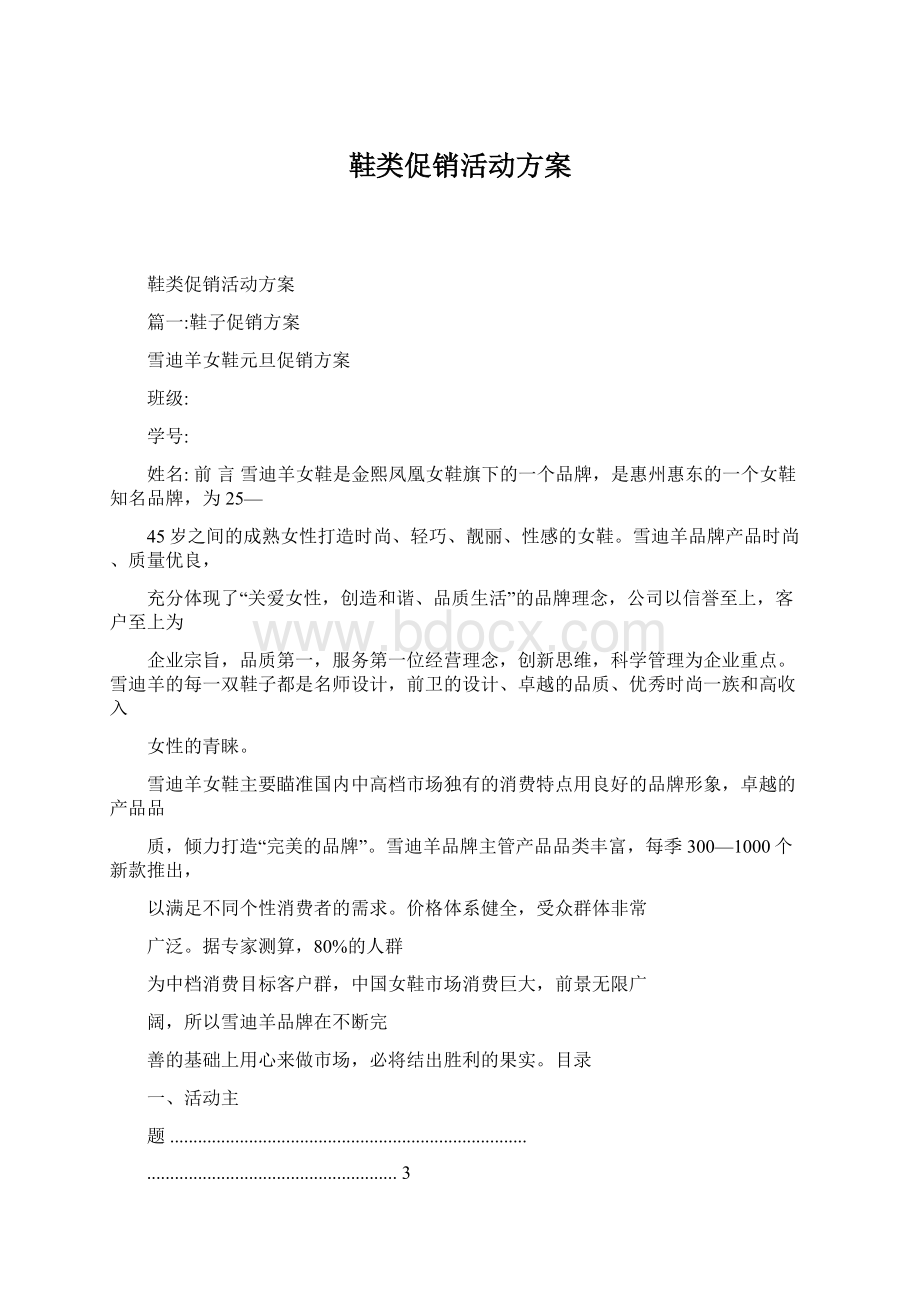 鞋类促销活动方案文档格式.docx