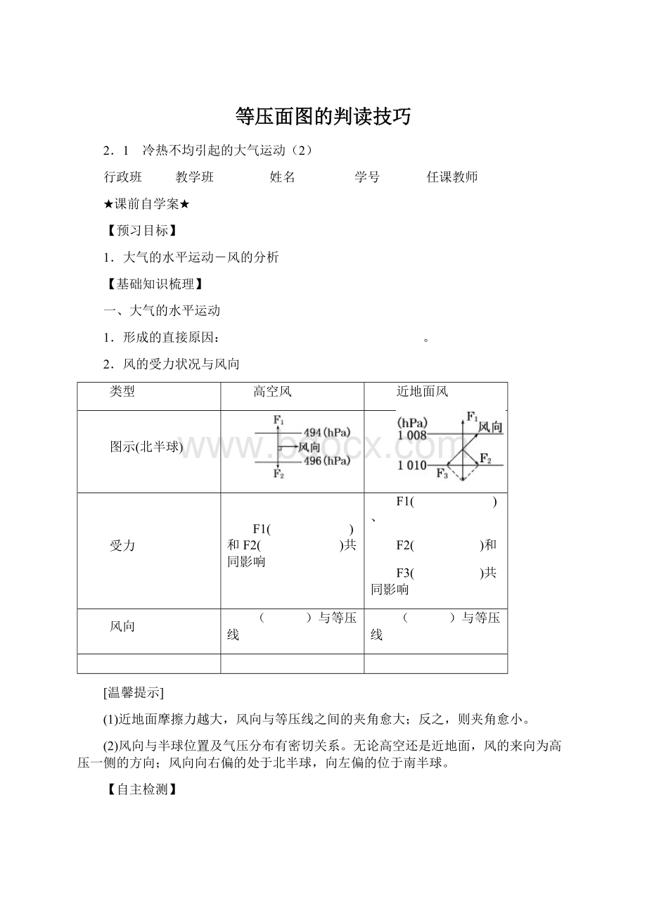 等压面图的判读技巧.docx