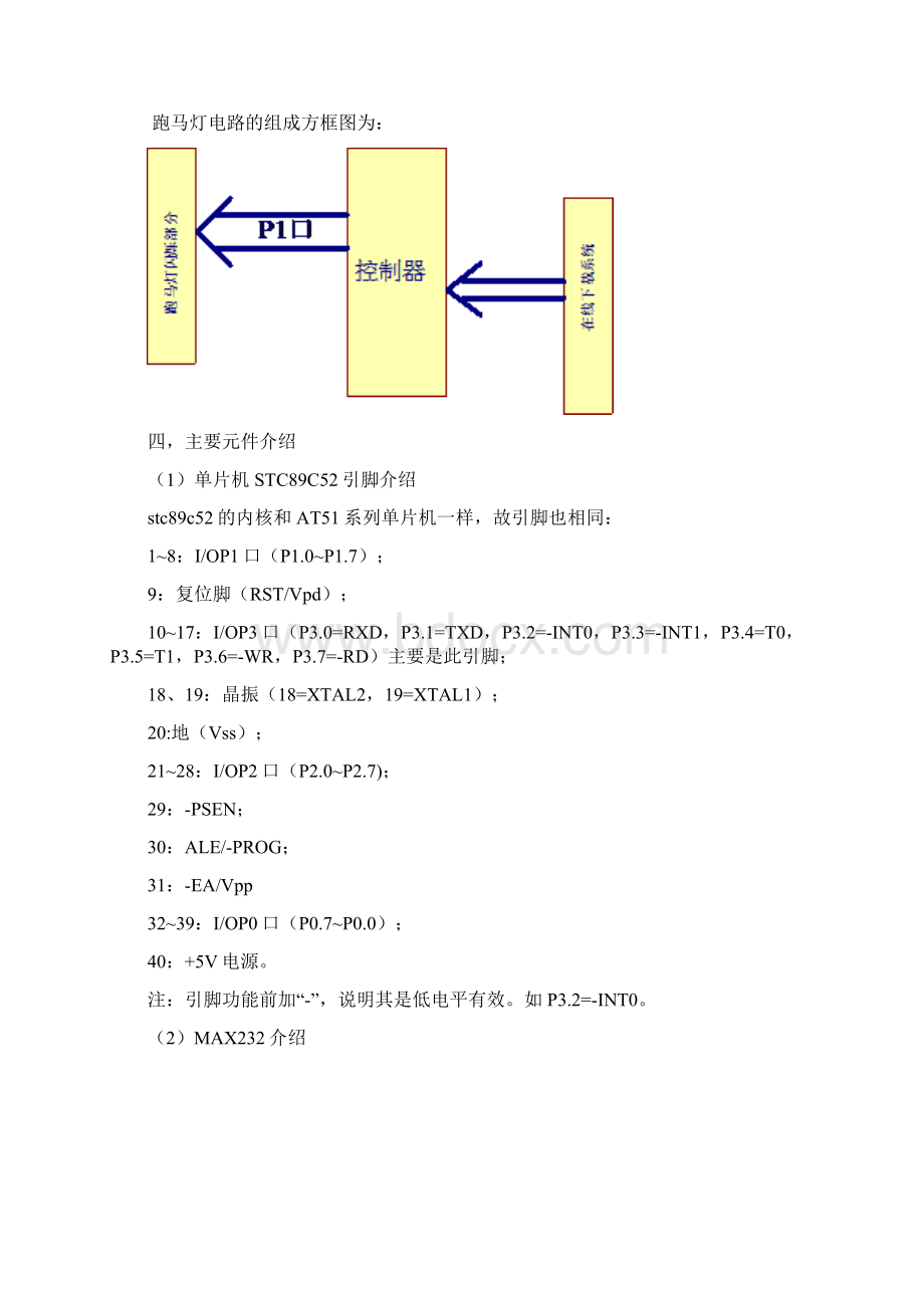 单片机课程设计报告跑马灯.docx_第2页