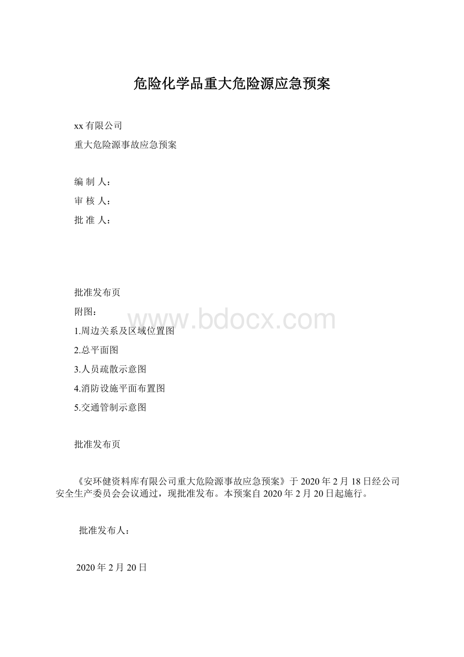 危险化学品重大危险源应急预案.docx