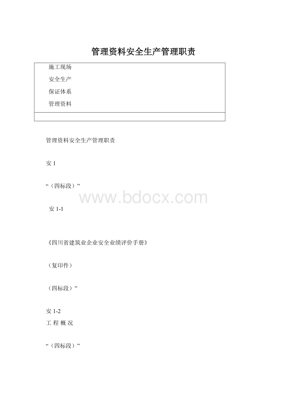 管理资料安全生产管理职责.docx_第1页