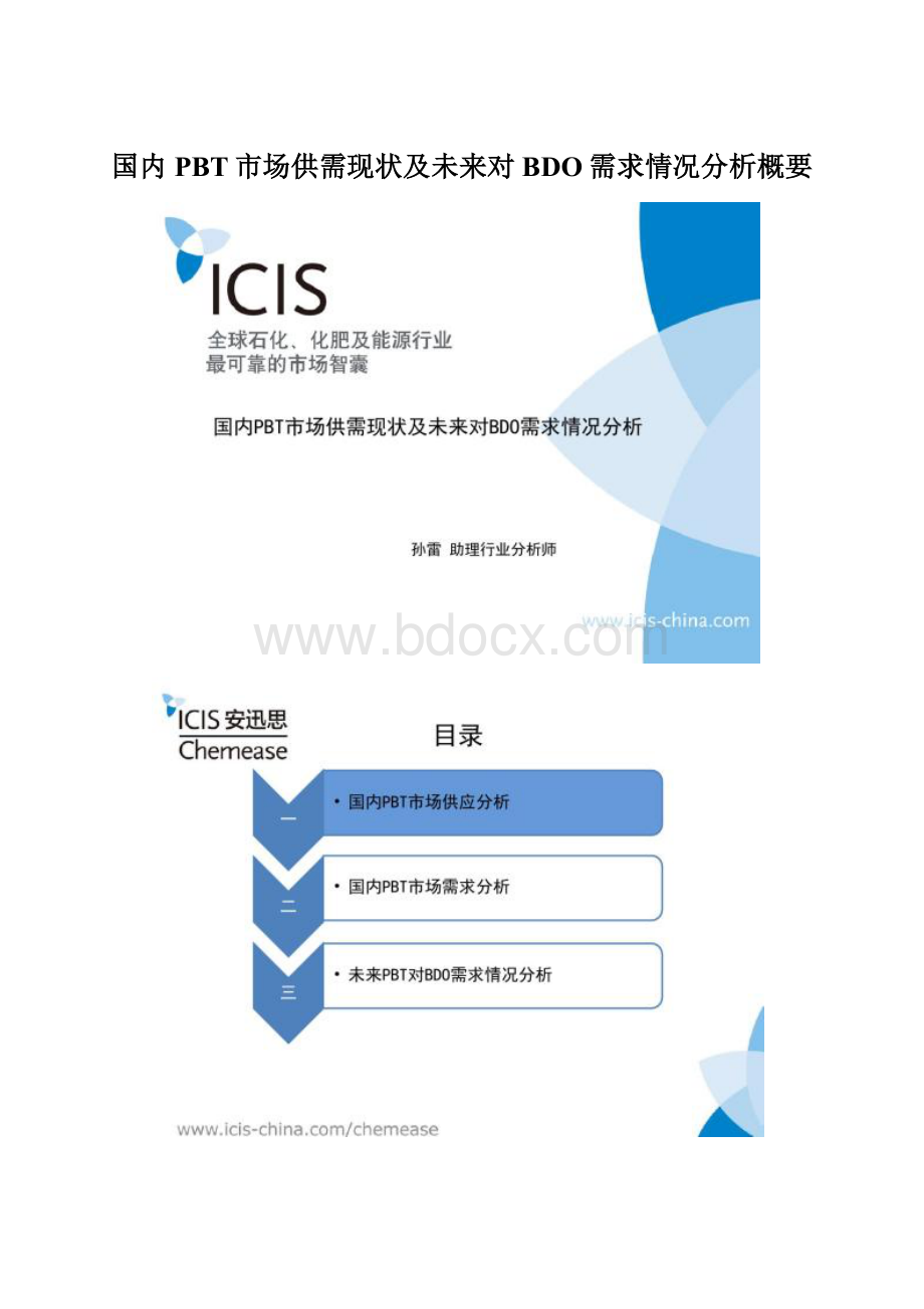 国内PBT市场供需现状及未来对BDO需求情况分析概要文档格式.docx