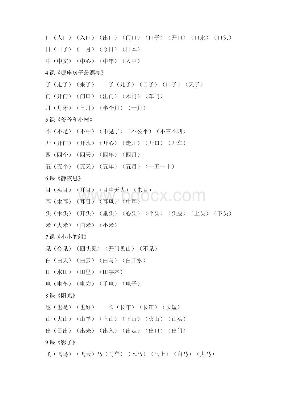 人教版1至6年级语文生字组词汇总精排版精编版.docx_第2页