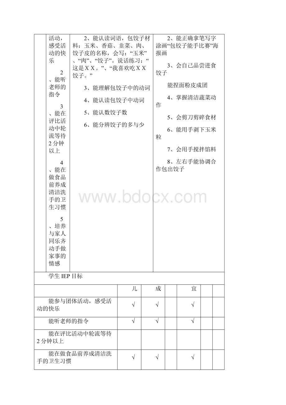 《我与家人包饺子》主题教学活动设计汇总Word文档格式.docx_第3页