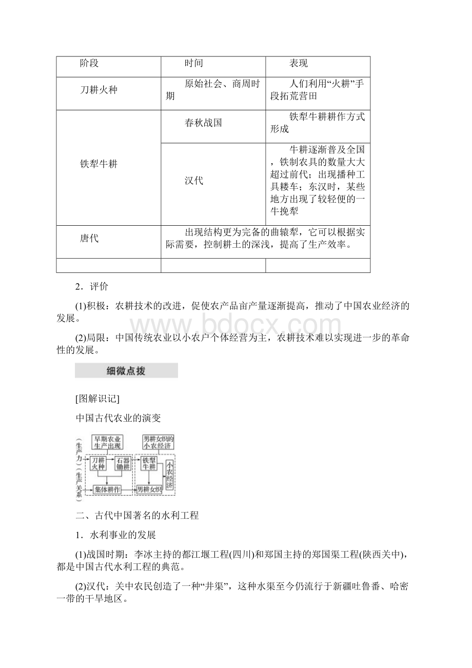 复习必备浙江专用学年高中历史 专题一 古代中国经济的基本结构与特点 第1课 古代中Word文档下载推荐.docx_第2页