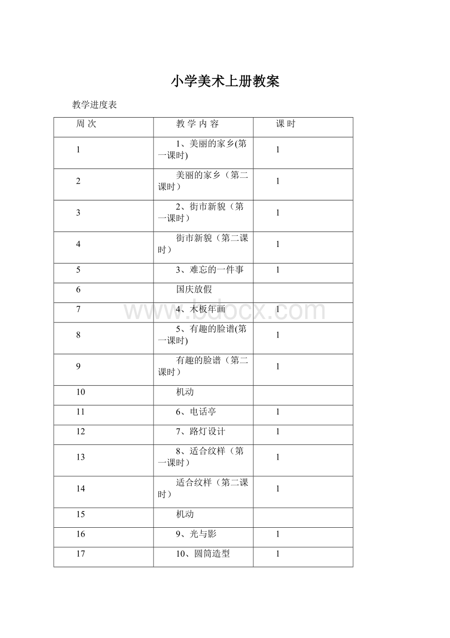 小学美术上册教案.docx_第1页