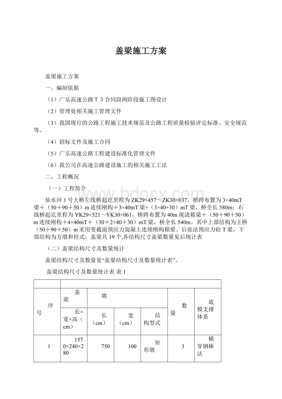 盖梁施工方案.docx