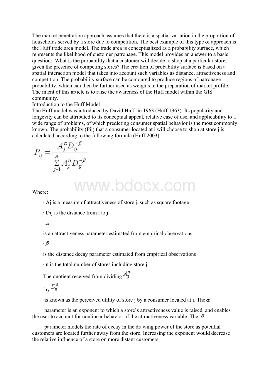 Retail Trade Area Analysis Using the Huff ModelWord文件下载.docx_第2页