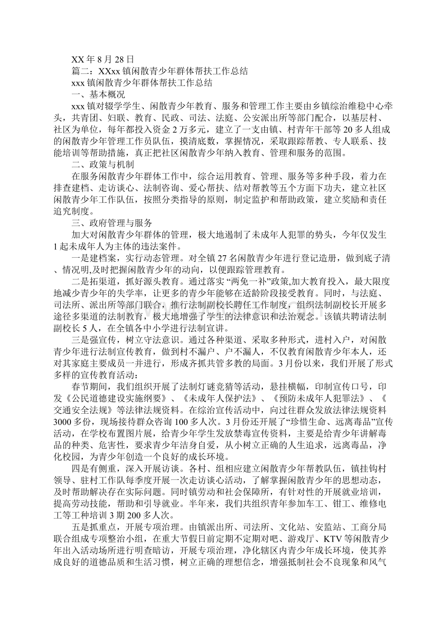 社会闲散青少年管理工作总结Word文档下载推荐.docx_第2页