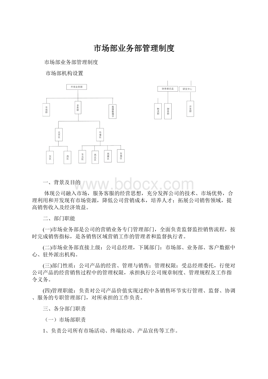 市场部业务部管理制度.docx