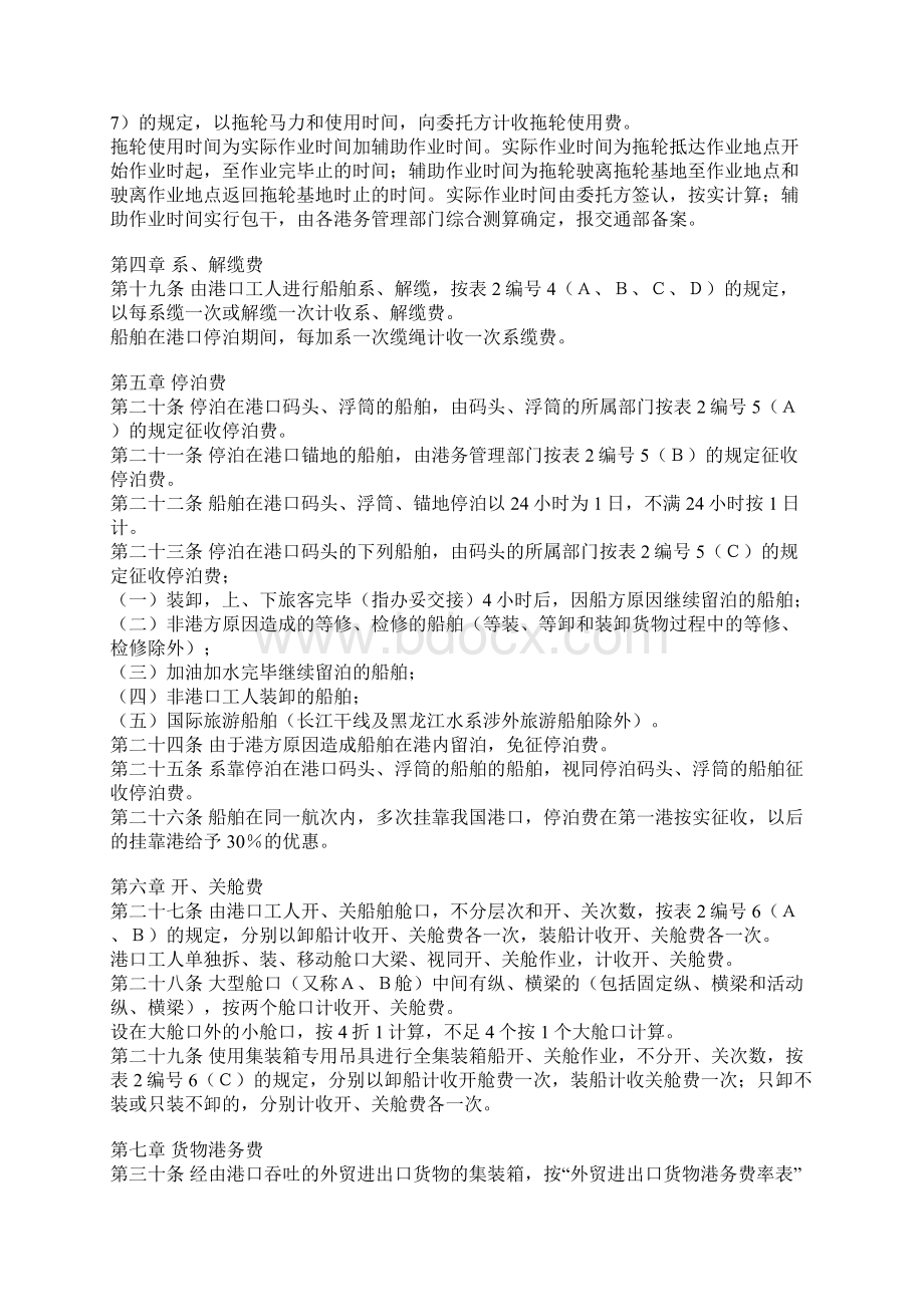 中华人民共和国交通部港口收费规则外贸部分Word文档格式.docx_第3页