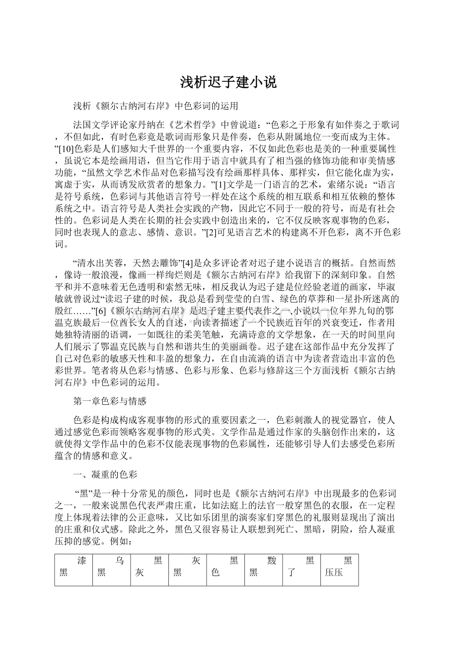 浅析迟子建小说文档格式.docx_第1页