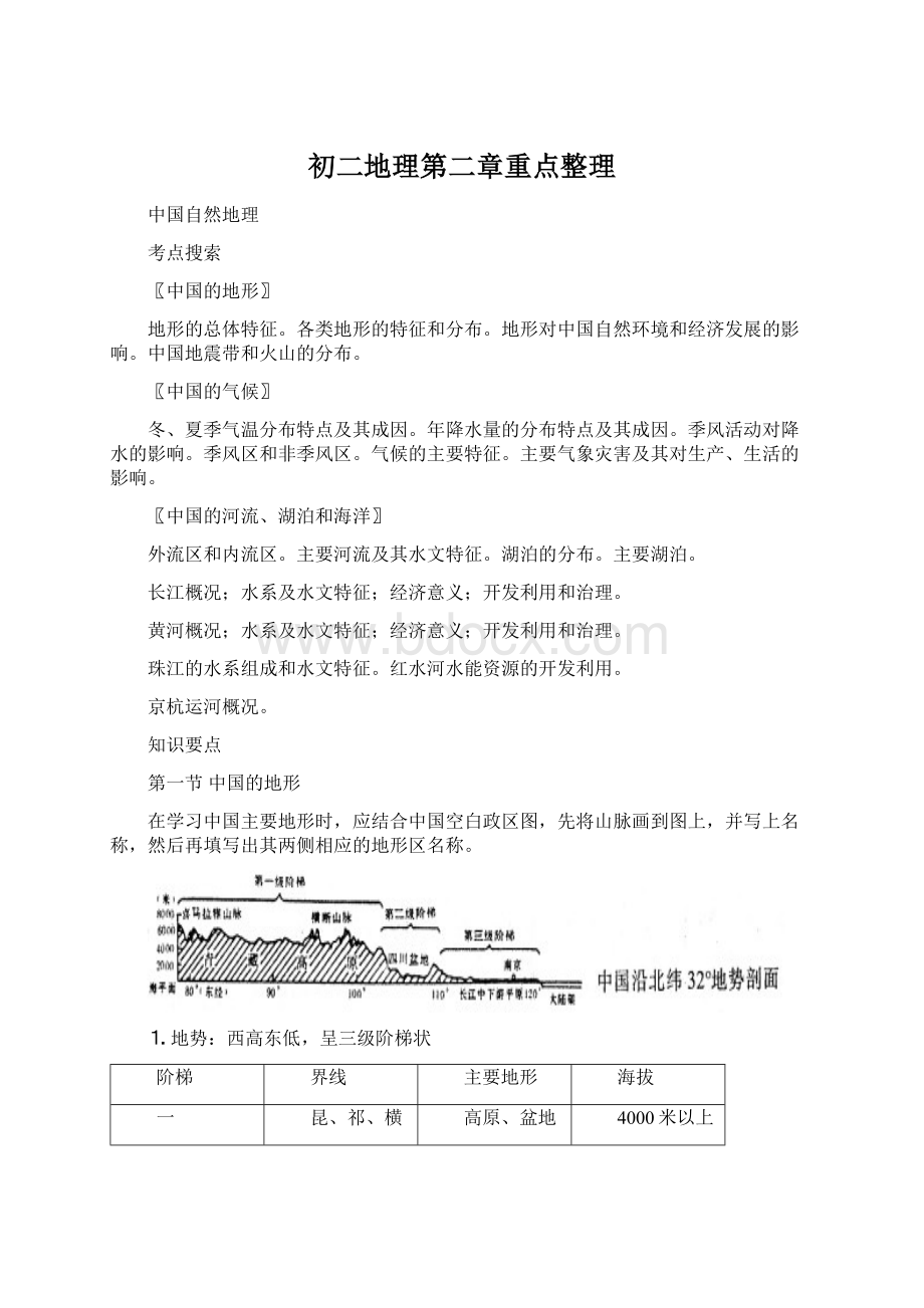 初二地理第二章重点整理Word文档格式.docx