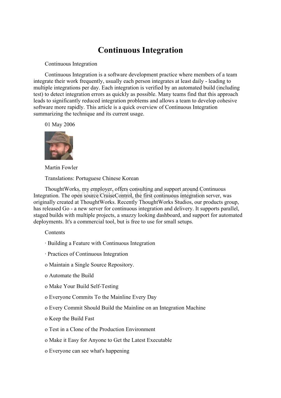 Continuous Integration.docx
