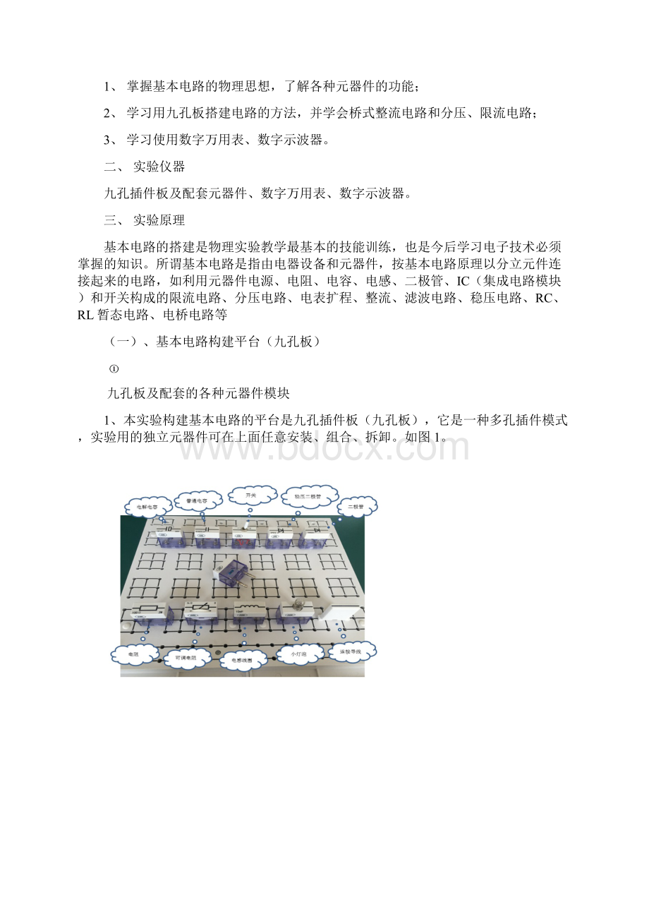 实验名称基本电路的搭建和元件特性测量实验Word格式文档下载.docx_第2页