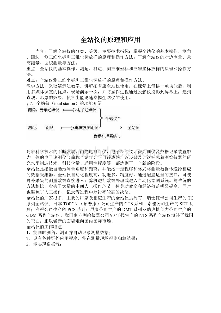 全站仪的原理和应用.docx_第1页