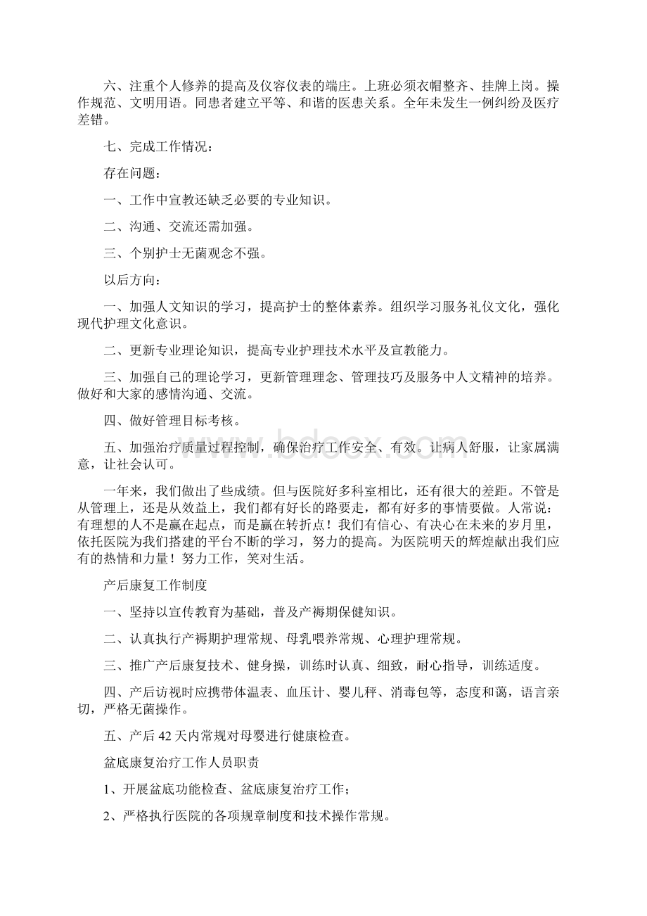 医院产后康复中心工作计划总结精选多篇文档格式.docx_第2页