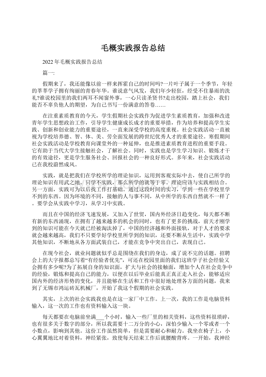 毛概实践报告总结Word文件下载.docx_第1页